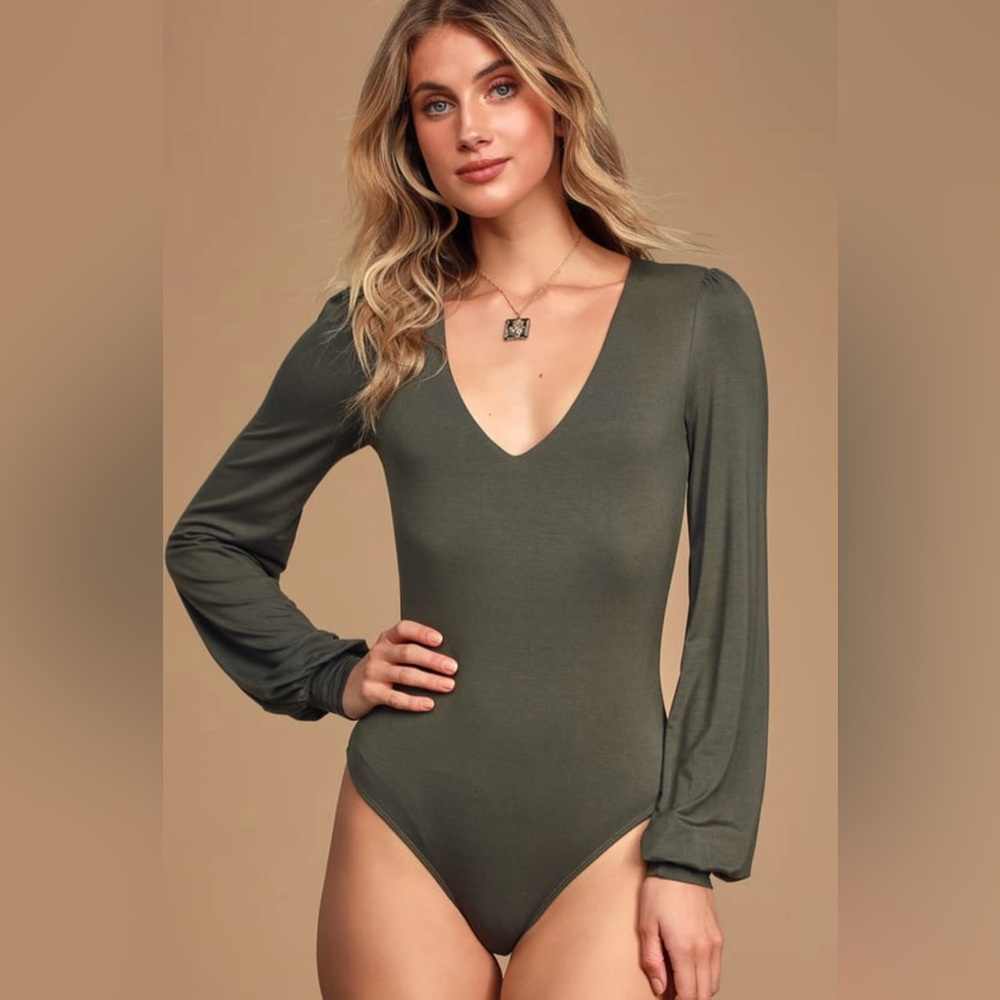 Olive green body suit